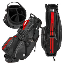 Load image into Gallery viewer, 5-Way Linkslite Waterproof Lightweight Golf Stand Bag (Scarlet Umbra)
