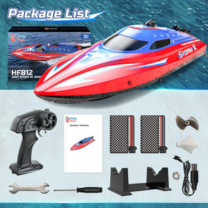 Full Proportional Remote Control Boat for Kids & Adults, 20MPH+ High-Speed Waterproof RC Boat, 2 Battery(30 Mins), 2.4GHz