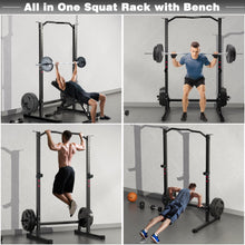 Load image into Gallery viewer, DONOW Olympic Weight Bench with Squat Rack Adjustable Workout Bench with Rack for Bench Press Sthrength Training (Red)
