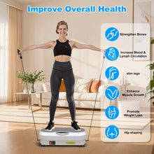 Load image into Gallery viewer, XIHEIMA Vibration Plate Exercise Machine for Lymphatic Drainage, Whole Body Fitness Workout Equipment Stand Shake Board Sport Gym for Weight Loss Fat Burner for Women Men (White)
