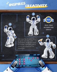 1088 Smart Robots for Kids, Large Programmable Interactive RC Robot with Voice Control, APP Control
