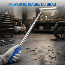 Load image into Gallery viewer, 10 FT Telescoping Pickup Tool Magnetic Pole with Hook, Telescopic Reach Pole Multi-Tool | Includes Double Hook &amp; Strong Magnet Attachments on both sides Portable Utility Tool with Carrying Bag

