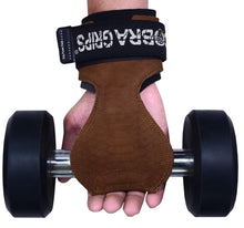 Load image into Gallery viewer, Cobra Grips Weight Lifting Gloves with Adjustable Neoprene Padded Wrist Wraps - (PRO Brown Sway Leather)
