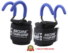 Load image into Gallery viewer, Best Weight Lifting Rod Hooks Heavy Duty Wrist Wraps (Blue, Women-Wrist Size Small/Medium)
