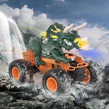 Load image into Gallery viewer, Remote Control Dinosaur Truck Toys for Kids Boys 3-5 4-7, 2.4GHz RC Dino Car Toys with Light, Sound &amp; Spray
