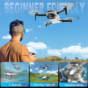 Drone with Camera for Adults, 2K HD GPS Drones with Auto Return, Follow Me, Circle Fly, Waypoint Fly, Optical Flow, Brushless Motor