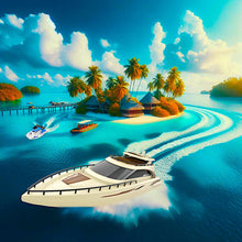 Load image into Gallery viewer, Luxury Modern Yacht, 1/28 RC Boat, 2.4Ghz Radio Remote Control 15” Sailing Cruise, Pool Lake Pond Dual Motors 15kmph Speed Ship
