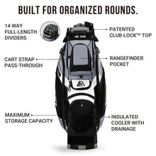 Load image into Gallery viewer, ASK ECHO T-Lock Golf Cart Bag, Quiet 14-Way Full-Length Divider (Grey)
