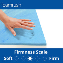 Load image into Gallery viewer, FoamRush 6" x 38" x 72" Bunk, Camping Cot Gel Memory Foam RV Mattress Replacement with Cotton Cover, Medium Firm, Comfort, Pressure Relief, Made in USA, Travel Camper Trailer Truck
