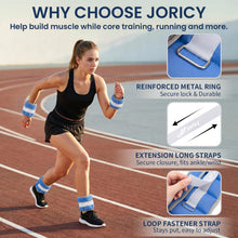 Load image into Gallery viewer, Adjustable Ankle Weights 1-5 LBS 1 Pair Wrist Leg Arm Weights with Removable Weight-Dark Blue
