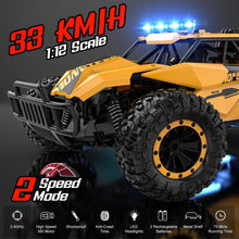 Load image into Gallery viewer, Remote Control Car for Boys, RC Cars, 1:12 Monster RC Truck Off Road with LED Headlight and Rechargeable Battery
