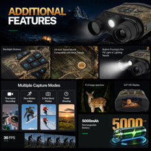 Load image into Gallery viewer, MOSSY OAK 4K Night Vision Goggles for Adults, 40MP Photos, 12X Digital Zoom
