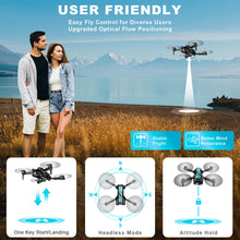 Load image into Gallery viewer, Mini Drone with Camera for Beginners Adults-1080P FPV Camera Foldable Drone with Stable Altitude Hold, Gestures Selfie, Waypoint Fly
