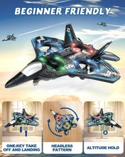 Load image into Gallery viewer, RC Jet Helicopter Drones with LED Lights 360° Flip, 4 Rechargeable Batteries Boy Toys
