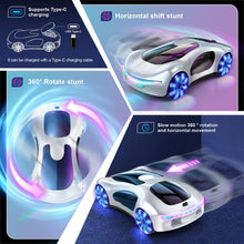 Load image into Gallery viewer, Futuristic Remote Control Car, Gesture Sensing Rc Stunt Car with Light Spray &amp; Sound, 360° Rotate 2.4GHz RC Cars Toy (White)
