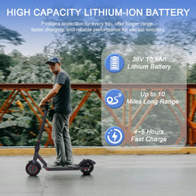 Load image into Gallery viewer, Electric Scooter, Powerful 350W Adult Electric Scooter, Up to 19Mph and 8.5&quot; Solid Tires, with Dual Braking System
