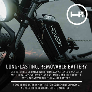 Hover-1 Pro Series Altai R500 Electric Bicycle with 28 mph Max Speed, 500W Motor, Average Range of 60 Miles and 20” Fat Tires