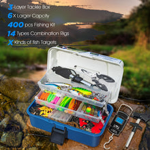Load image into Gallery viewer, THKFISH Fishing Tackle Box with Tackle Included 400pcs w/Tools Scale

