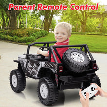 Load image into Gallery viewer, Kids Ride On Car - Electric Car for Kids Ages 3+, 110lbs Weight Capacity, 2 Seats with LED Headlights, White
