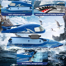 Load image into Gallery viewer, Shark RC Racing Boat for Kids &amp; Adults,2.4GHz High Speed Remote Control Boat W/ Dual Battery 50 Min Runtime, Shining Blue
