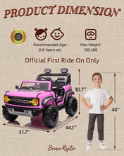 Load image into Gallery viewer, First Ride On 24V Ride on Toys for Big Kids, Licensed Ford Bronco Raptor 2 Seater Ride on Cars with Remote Control (24V, Pink)
