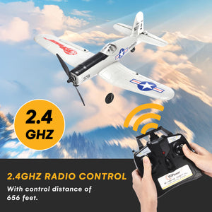 Top Race Remote Control Airplane - Ready to Fly 4 Channel RC Plane for Adults - Advanced Foam Construction - Remote Controlled War