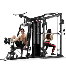 Load image into Gallery viewer, JELENS Home Gym System, 150LB Weight Stack Smith Machine-(Black, Classical Package)
