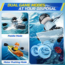 Load image into Gallery viewer, RC Kayak Boat for Kids,2.4 Ghz Remote Control Shark Boat Toys W/LED Light for Pools, Lake, Bathtub Never Capsize Summer Outdoor Water Toys
