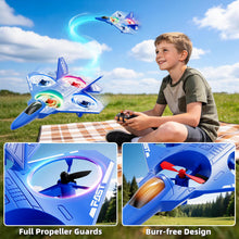 Load image into Gallery viewer, Remote Control Airplane Drone for Kids Ages 4-6-8-10-12, RC Plane Jet Drone with One Key
