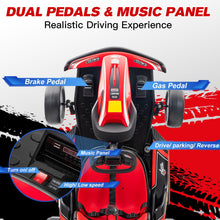 Load image into Gallery viewer, 24V Kid Go Kart, Drifting Car, 7AH Battery Powered Electric Vehicle, w/150 * 2 Motors, Soft Start, Music, Grey
