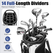 Load image into Gallery viewer, Findway 14 Way Golf Stand Bag [Upgrated Generous Space] Lightweight Golf Bag with Stand, Durable Golf Club Bag with Padded Dual Strap &amp; Rain Cover for Men and Women
