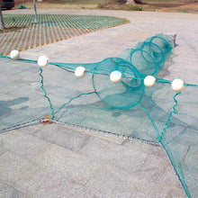 Load image into Gallery viewer, Lawaia Collapsible Crab &amp; Shrimp Trap - Portable Folded Cast Net with Float and Chain - 2m
