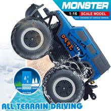 Load image into Gallery viewer, 1:16 Waterproof Monster Truck SUV Toys RC Cars Remote Control Car Truck Toys 4WD All Terrain Off-Road Car Toy
