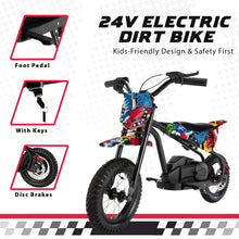 Load image into Gallery viewer, 24V Electric Dirt Bike for Kids Ride on Motorcycle Toddler Dirt-bike Battery Powered Vehicles Off-Road Motorbike Motocross
