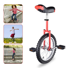 Load image into Gallery viewer, 16&quot; Inch Wheel Unicycle Leakproof Butyl Tire Wheel Cycling Outdoor Sports Fitness Exercise Health Red
