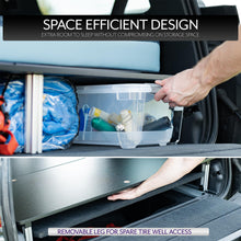 Load image into Gallery viewer, Life Finds Sleeping Platform Storage System Designed for Rivian R1S Vehicles, Folding Platform with Underneath Storage, Black, LF-R1SP
