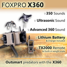 Load image into Gallery viewer, FOXPRO X360 American Made Electronic Predator Call Remote Operated and Programmable Coyote, Fox, Hog Call for Hunting
