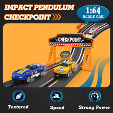 Load image into Gallery viewer, Slot Car Race Track Sets with 1:64 High-Speed Slot Cars, Battery or Electric Car Track, Dual Racing Game Lap Counter Circular
