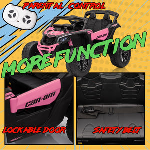 24V Ride on Toys for Big Kids,Kids Electric Ride on Car UTV 4WD/2WD,High Speed Power Wheels with EVA Rubber Tires - Pink