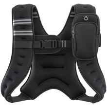 Load image into Gallery viewer, ZELUS Weighted Vest, 6lb/8lb/12lb/16lb/20lb/25lb/30lb Weight Vest with Reflective Stripe for Workout, Strength Training, Running, Fitness, Muscle Building, Weight Loss, Weightlifting, Black(12 lb)
