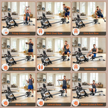 Load image into Gallery viewer, pooboo Rowing Machines for Home - Wood-Yellow
