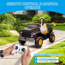 Load image into Gallery viewer, Ride On Car for Kids Baby Car with Remote Control Electric UTV Vehicles with Dump Bed, 24V 4WD Power Ride on 4x200W Motors
