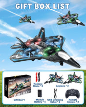 Load image into Gallery viewer, RC Jet Helicopter Drones with LED Lights 360° Flip, 4 Rechargeable Batteries Boy Toys
