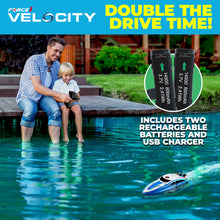 Load image into Gallery viewer, Blue Fast RC Boat- Remote Control Boats for Adults and Kids, Underwater Speed Racing Mini RC Boats for Pools and Lakes, 2.4GHZ Transmitter
