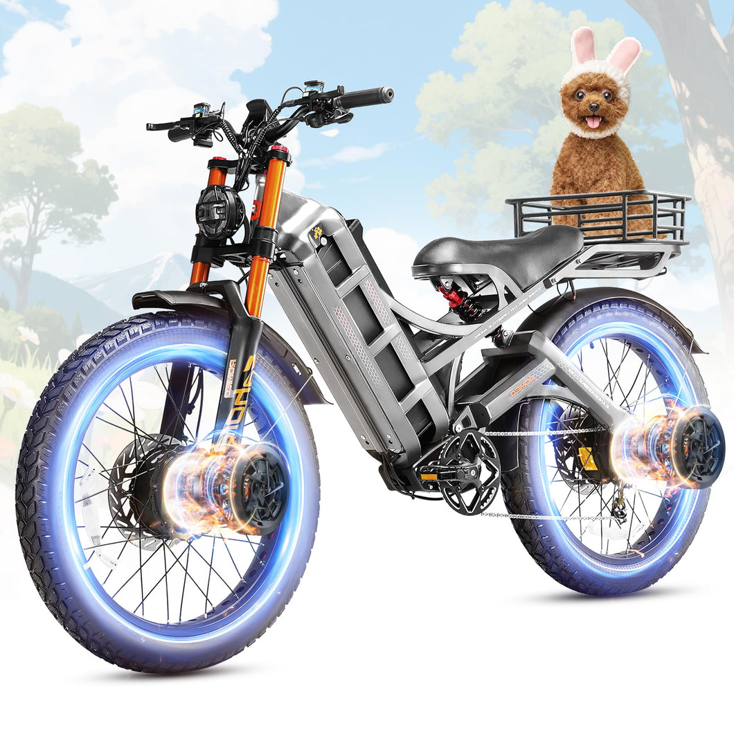 2025 Upgraded Romeo Pro Ⅱ4000W Dual Motor Ebike for Adults 52V 70Ah 200 Miles 46MPH Long Range Electric Bike