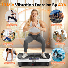 Load image into Gallery viewer, AXV Vibration Plate Fitness Platform Exercise Machine Vibrating Shaking Full Body Shaker Workout Vibrate Stand Shake Board Sport for Weight Loss Fat Burner for Gym Home Office
