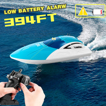 Load image into Gallery viewer, RC Boat, 2.4GHz High Speed Remote Control Boat for Pool and Lake, with 2 Rechargeable Batteries, Blue
