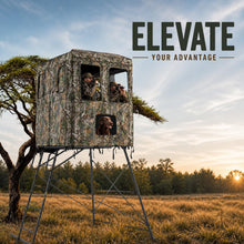 Load image into Gallery viewer, 5FT Hunting Stand with Blind, 1-2 Man 4' x 4' Platform Deer Stand Tripod
