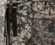 Load image into Gallery viewer, Hawk Warrior Hunting Durable 72'' L X 78'' T No-Tool Assembly Camo Concealing Ground Panel Blind with Silent Magnetic Closures &amp; Multiple Windows
