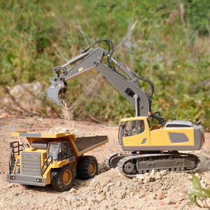 Remote Control Excavator Toy for 6-12 yr Boys, Best Birthday Gifts for Kids 4-7 8 9 10 11 Year Old, RC Construction Toys
